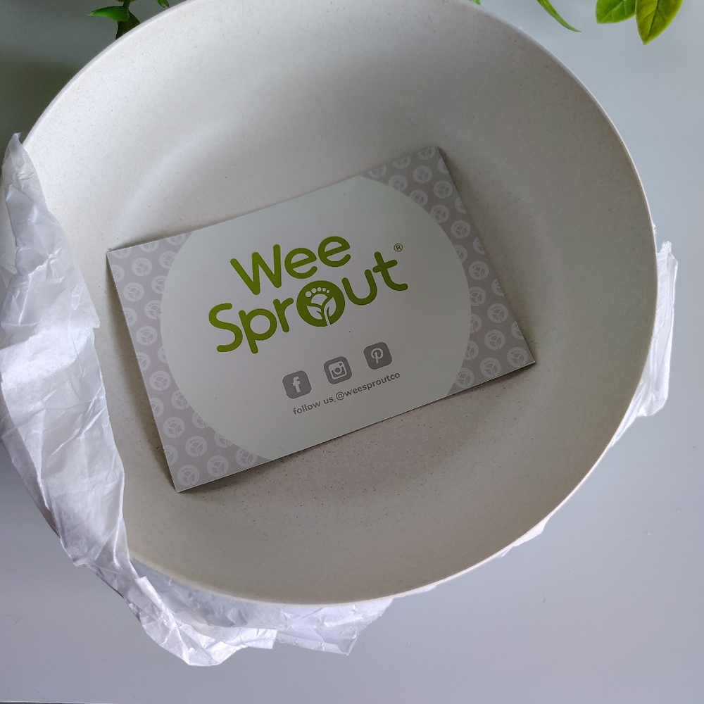 WeeSprout Bamboo Kids Bowls | Set of 4 | 15 oz | Blue, Green, Gray & Beige | NIB - Picture 5 of 7